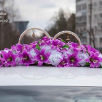 кольца с бусами на свадебную машину